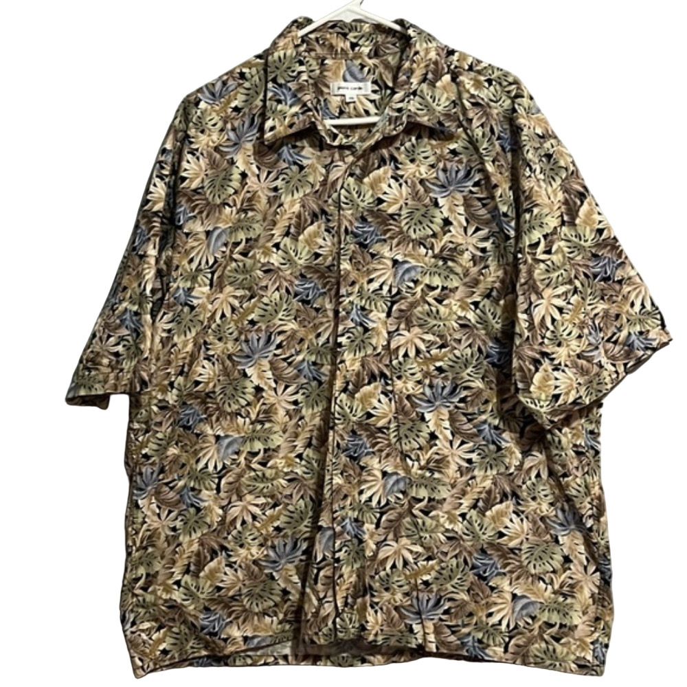 Pierre Cardin xxl button up resort cruise Hawaii‎ vacay travel vintage